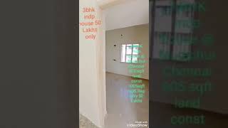 Independent House 3 BHK @ Vardharajapuram, Mudichur, Chennai @ 50 L only