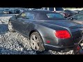 BENTLEY CONTINENTAL GT CONVERTIBLE COUPE AT COPART! *I DROPPED THE TOP*