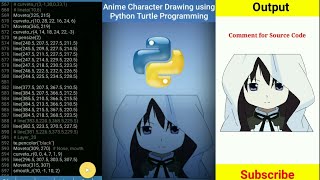 Akemi Homura using turtle graphics in python 🔥 | Akemi -How to draw Akemi Homura Character #shorts