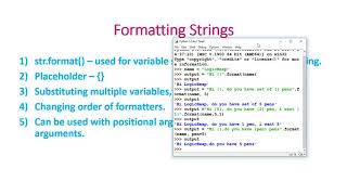 Python Essential Training in HINDI - Tutorial 7 - Python String Formatting
