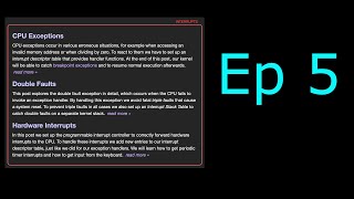 Writing an OS in Rust - Part 5 - CPU Exceptions