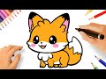 HOW TO DRAW A CUTE FOX 🦊❤️