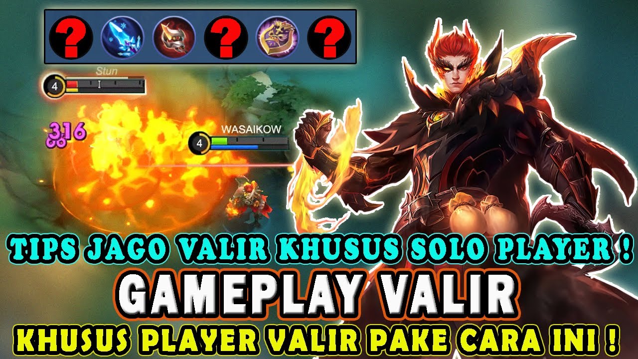 CARA MAIN VALIR TERBARU BUILD EMBLEM DAN ITEM VALIR TERSAKIT TUTORIAL ...