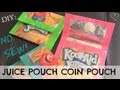 DIY JUICE POUCH WALLET // Coin Pouch - NO SEW - Duct Tape How To | SoCraftastic