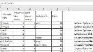 MS Excel (valemite sisestamine)