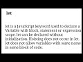 JavaScript Tutorial: JavaScript Variable Types | var, let and const