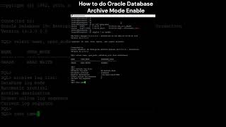 Archive log mode in Oracle Database #databaseconcepts #oracledatabasetutorial #databaseskills