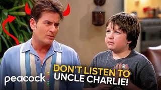 Two and a Half Men | Charlie Being a Bad Influence to Jake
