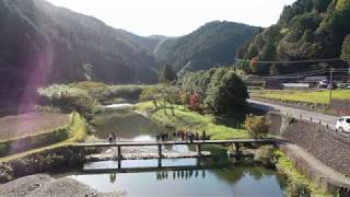 高知県中土佐町 四万十川上流域 沈下橋 ドローン空撮 ／ Drone Flight at Shimantogawa-River Japan