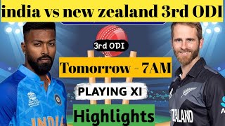 India vs New Zealand 3rd ODI: Highlights, Playing XI, Date, Live Stream, news #indvsnz #highlights