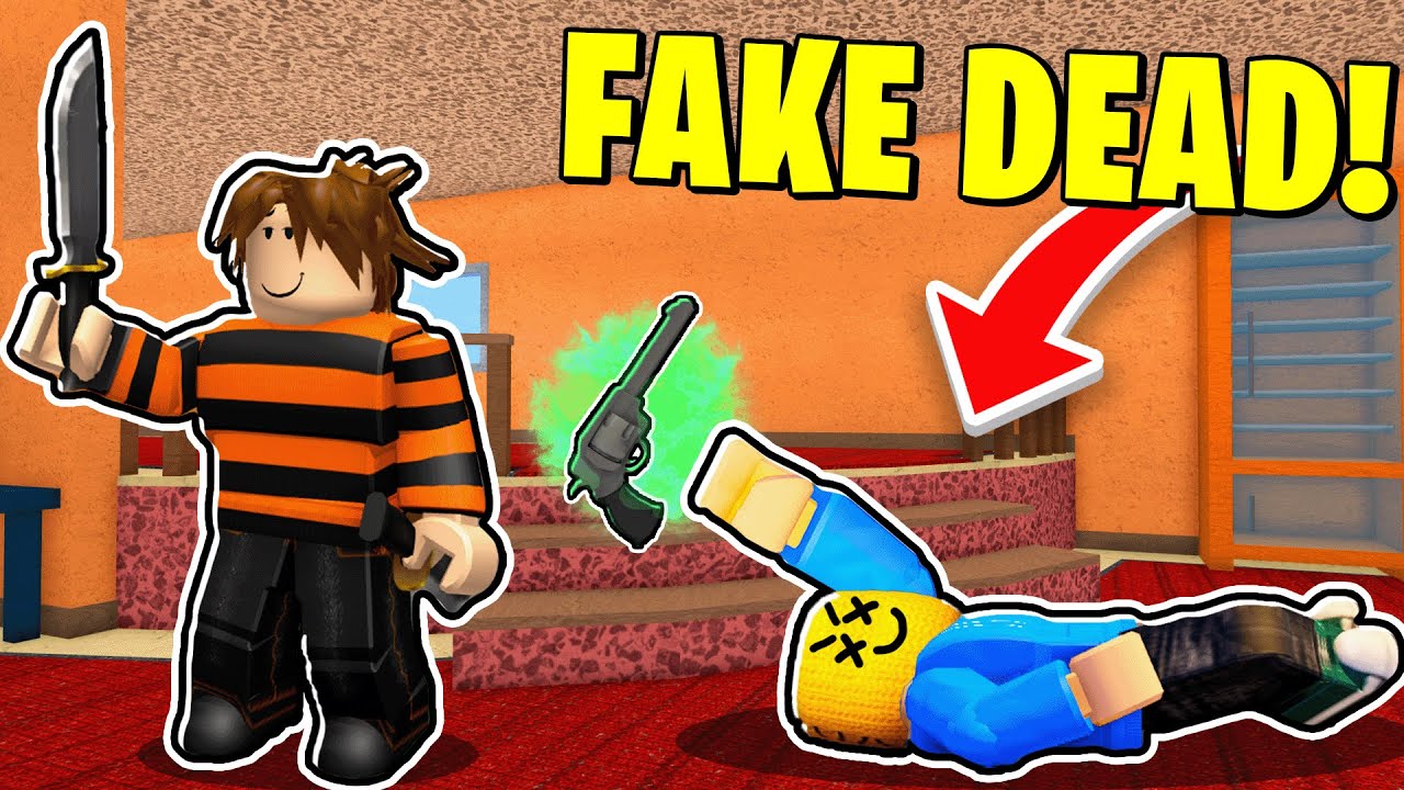 Fake Dead Body Glitch To Troll Campers In Murder Mystery 2 Roblox