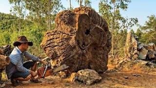 Incredible Woodworking // Finding Artistic Value from The Most Beautiful Burl Wood In The World