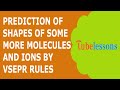 Prediction of shapes of some more molecules and ions by VSEPR rules