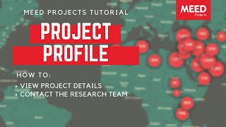 MEED Projects | Project Profile tutorial