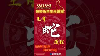 2023兔年十二生肖流年運勢預測—【肖蛇】 | 四季不同時段出生 屬蛇運程 | 癸卯年開運攻略 | 12生肖運程 分析 | 愛情、事業、財運、健康全攻略 | 運勢預測#Shorts