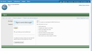 How to create an account in the EBSCOhost databases