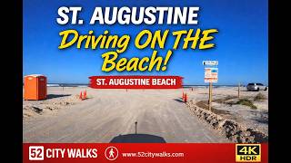 St. Augustine Florida Beach Drive POV | Driving ON The Beach! 4K HDR Florida
