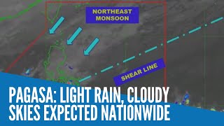 Pagasa: Light rain, cloudy skies expected nationwide
