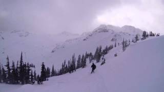 Top of Whistler Bowl Bagel Bowl: 30 cm fresh, Whistler, February 16, 2014