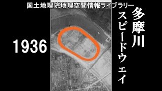 多摩川スピードウェイ 夏草や兵どもが夢のあと