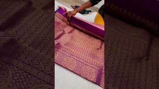 Kanchipuram 100% Pure Handwoven 2G Premium Quality 🦚 Buttas Circle Border Silk Sarees