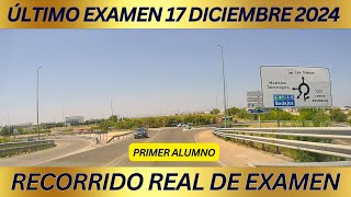 EXAMEN de CONDUCIR en MÓSTOLES - DÍA 17 DE DICIEMBRE 2024 | RECORRIDO REAL PRIMER ALUMNO