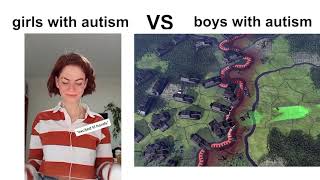 girls with autism VS boys with autism (HOI4,WW2 edition)