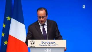 conférence de presse François Hollande Vinexpo 2015