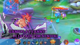 GAMEPLAY FANNY GENDONG TIM DIKATAIN TIM SENDIRI TAPI MVP| MLBB