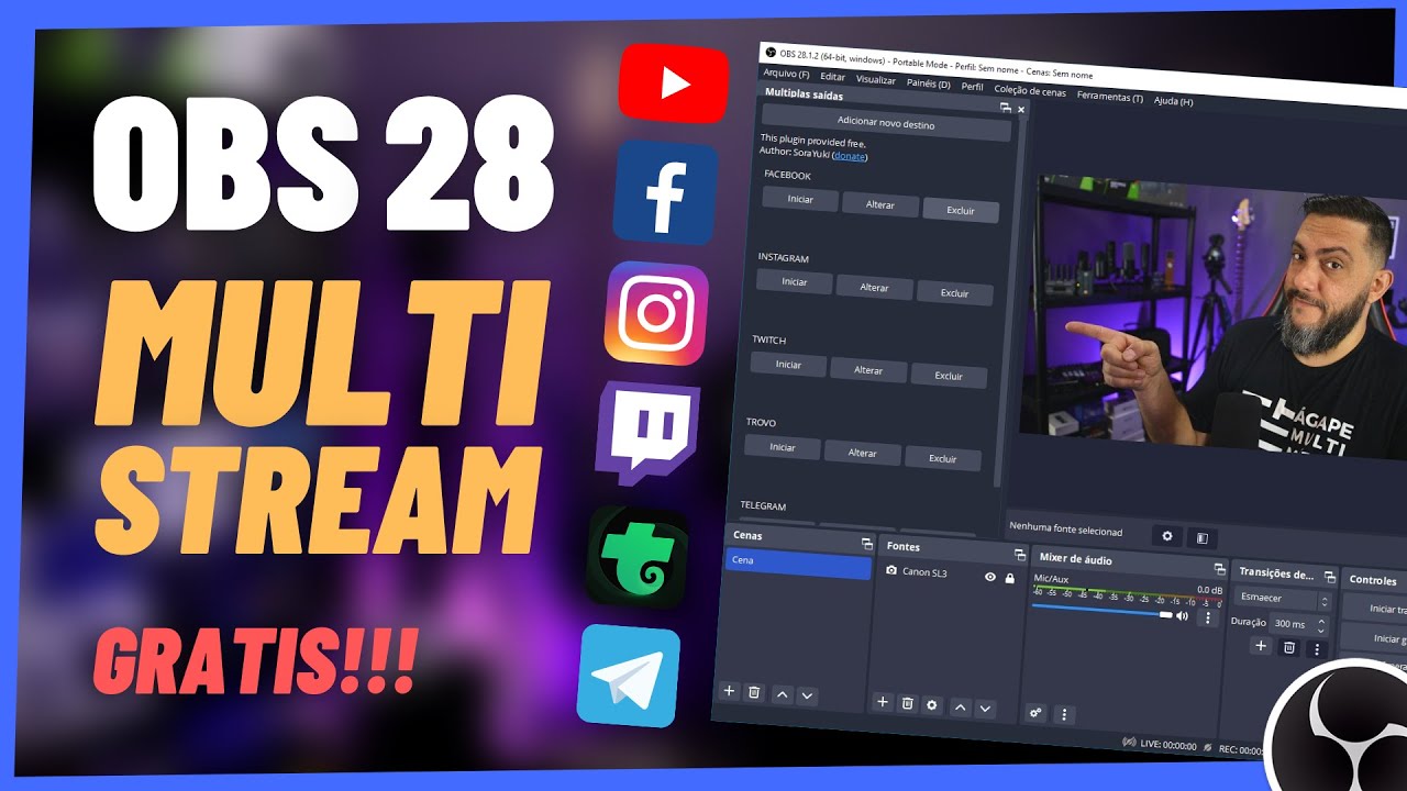 COMO FAZER MULTISTREAM USANDO OBS 28.1.2? Plugin Oficial Atualizado ...