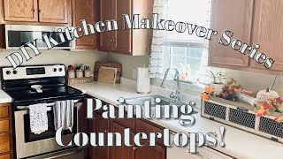DIY Kitchen Makeover Series | Part I | Painting Countertops   HD 1080p