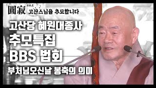 |추모특집⑤| 고산스님께서 설하신 봉축의 의미 [BBS 법회]