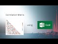 Excel How to Create  Correlation Matrix