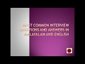 Most Common Interview Questions and Answers for an Interview in Malayalam and English for freshers.