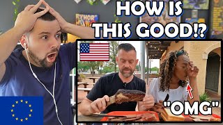 European Reacts to Brits Try Terry Blacks BBQ For The First Time In Texas