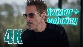 Tony Stark (Iron Man) Endgame 4K Twixtor Scenepack with Coloring for edits MEGA
