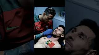 রোনালদো যখন মেসিকে ট্যাটু করে দেয়..When Ronaldo gets Messi tattoo ..#sports