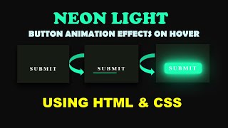 neon light button animation css | button animation html css | Engineer CPP