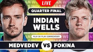 MEDVEDEV vs FOKINA | Indian Wells 2023 Quarter Final | Live Tennis Play-by-Play