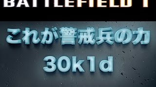 【BF1】警戒兵強すぎぃ〜！キルレ30！