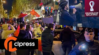 Mondial 2022 : Fête des supporters Maroc sur les Champs-Élysées (27 novembre 2022, Paris, France)
