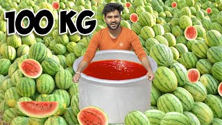 100 KG Watermelon = How Much Juice ? | कितने छिलके कितना जूस ?