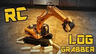 Big RC Construction Log Grabber - SUPER REALISTIC - 1/12 Scale Alloy HUINA 1570 - TheRcSaylors