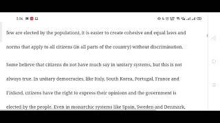 Pol Science - Q5.Bring out the distinctions between federal and unitary political systems with sui