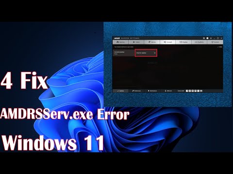 4 Fix AMDRSServ.exe Error in Windows 11