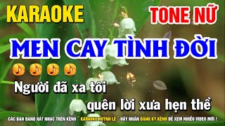 Karaoke Men Cay Tình Đời - Tone Nữ | Nhạc Sống Rumba Organ | Karaoke Huỳnh Lê