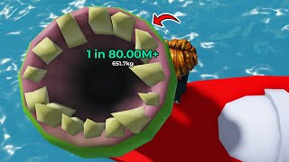 Roblox - I CAUGHT FALSE WORM! 1 in 80M! (Go Fishing)