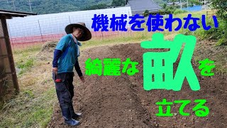 綺麗な【畝の立て方】。人力編