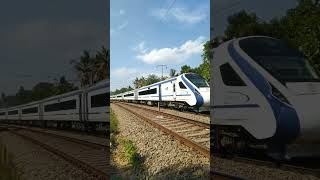 Vande Bharat Express train passing Kazhakootam, Thiruvananthapuram.