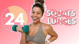 24 MIN STRENGTH & CORE DUMBBELL HIIT WORKOUT [KNEE FRIENDLY]